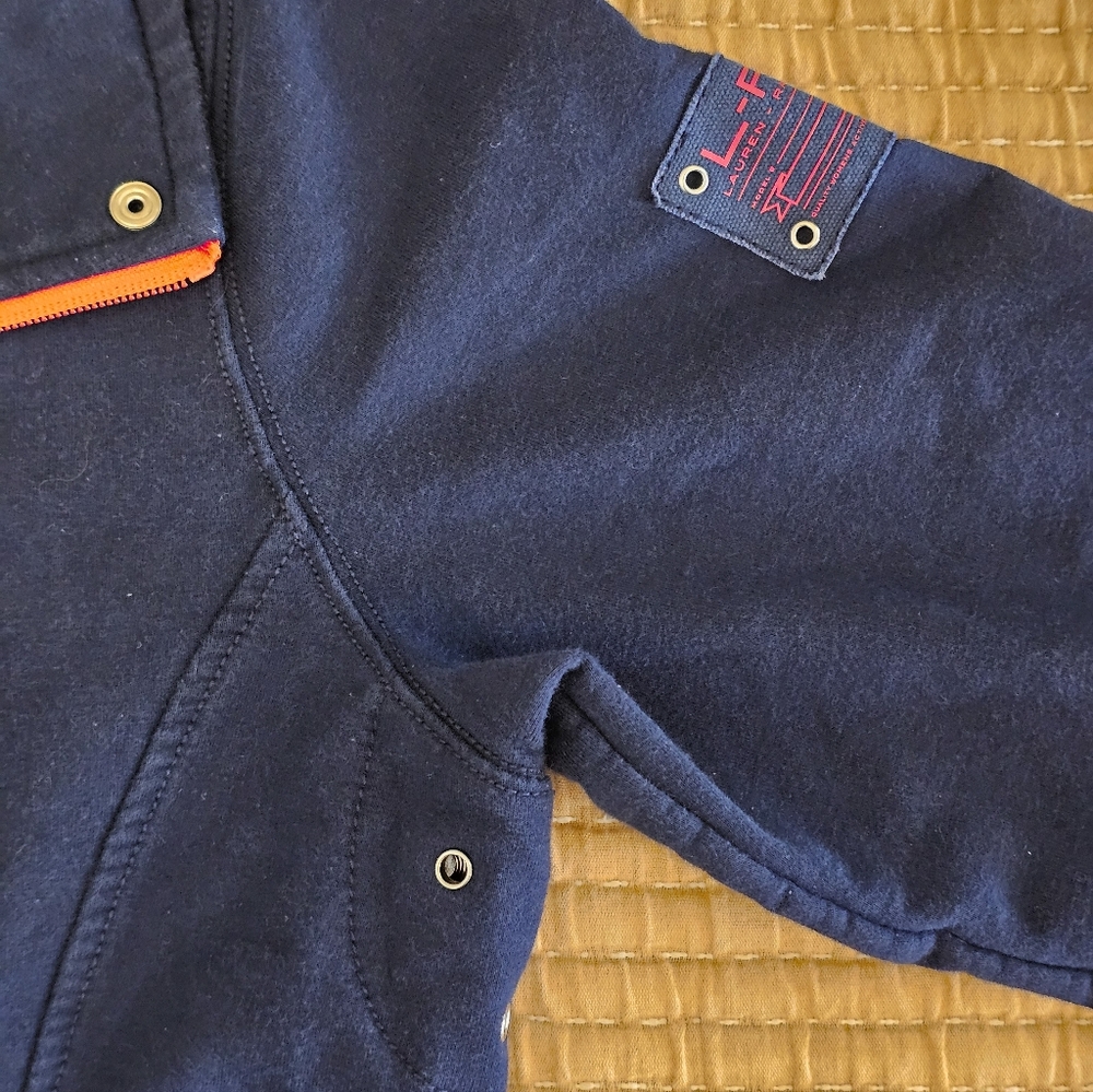 Lauren Active Ralph Lauren Vintage Shacket Nautical Preppy Navy Red Full Zip - Picture 6 of 15